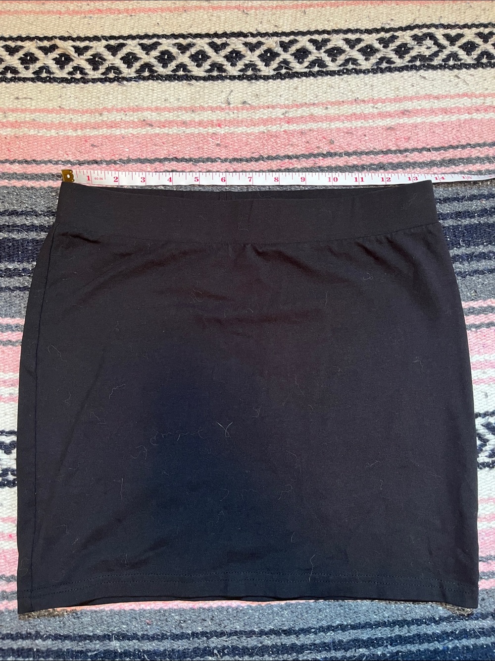 Divided Black Stretch Mini Skirt